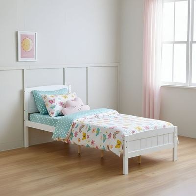 Derby Haven 90x200 Solid Wood Single Bed - White - With 2-Year Warranty