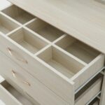 Ariana 4-Drawer Dresser with Mirror - Light Oak - With 2-Year Warranty