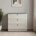Zenith 3-Drawer Young Dresser-White Oak/Cement-With 2-Year Warranty