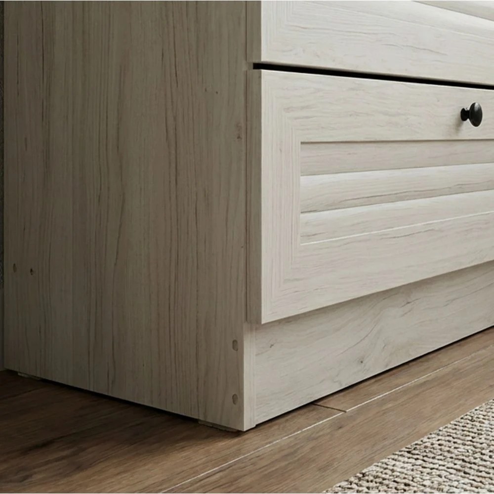 Zenith 3-Drawer Young Dresser-White Oak/Cement-With 2-Year Warranty - Image 4