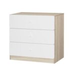 Kinder 3 Drawer Dresser - White & Sonoma Oak - With 2-Year Warranty