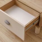 Zeta Nightstand with LED - Off white & Grey - With 2-Year Warranty
