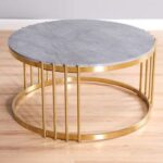 Armadillo Coffee Table-Grey/Gold