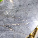 Armadillo Coffee Table-Grey/Gold