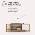 Cedro TV Rack up to 45 Inches-Almond/White