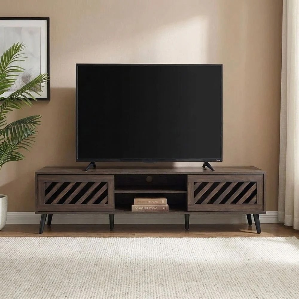 Jax TV Unit-Up to 75 Inches-Walnut-With 2-Year Warranty - Image 2