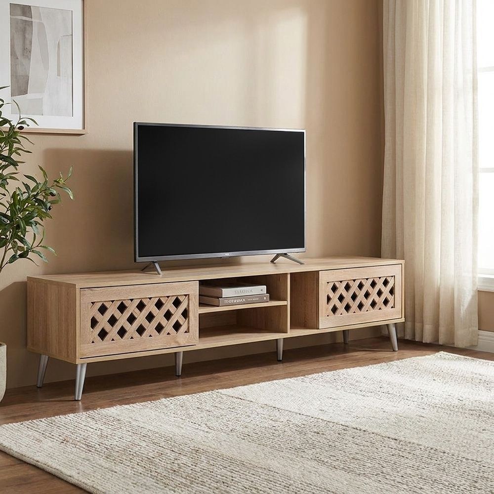 Hamlin TV Unit - Up to 80 Inches - Sonoma Oak - With 2-Year Warranty