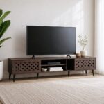 Hamlin Large TV Unit - Up to 80 Inches - Walnut - With 2-Year Warranty