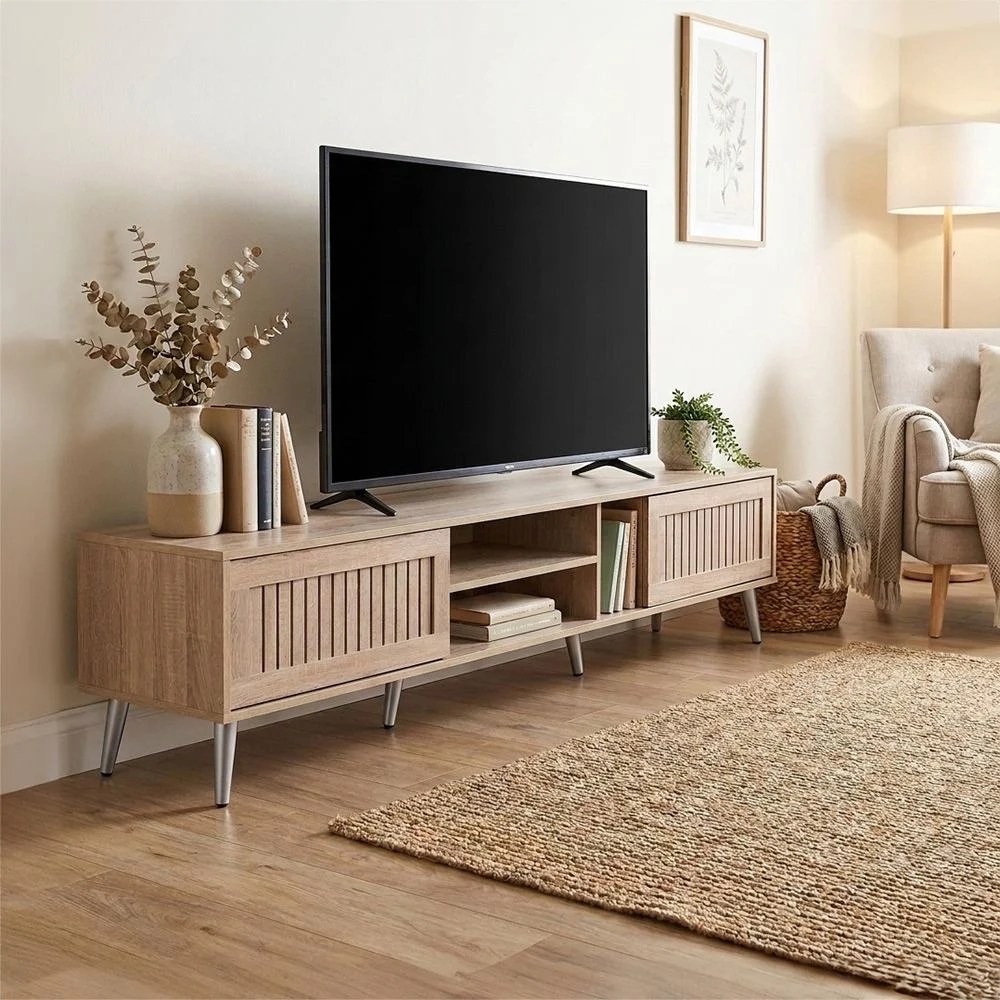Alfa Large TV Unit-Up to 80 Inches-Sonoma Oak-With 2-Year Warranty - Image 5