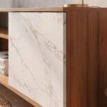 Walter TV Unit-Up to 60 Inches-Light Brown/White-With 2-Year Warranty