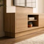 Zoyo TV Wall Unit - TV up to 65 Inches - Brown/Off-White - With 2-Year Warranty