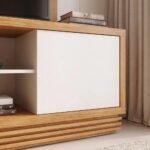 Zoyo TV Wall Unit-TV up to 55 Inches-Brown/Off-White-With 2-Year Warranty