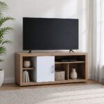 Denver TV Unit-Up to 55 Inches-Almond/White-With 2-Year Warranty