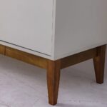 Titan TV Unit - Up to 65 Inches - Off White/Natural Wood - With 2-Year Warranty