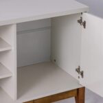 Titan TV Unit - Up to 65 Inches - Off White/Natural Wood - With 2-Year Warranty