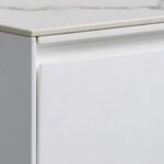 Monarch TV Unit-Up to 80 Inches-White/Brushed Silver-With 2-Year Warranty