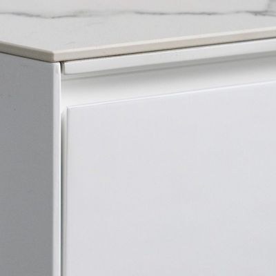 Monarch TV Unit-Up to 80 Inches-White/Brushed Silver-With 2-Year Warranty - Image 5