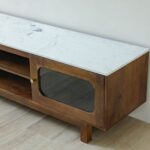 Camelle TV Unit Up To 75 Inches - White/Brown - With 2-Year Warranty