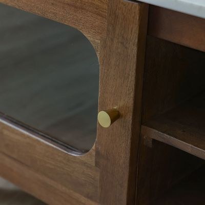 Camelle TV Unit Up To 75 Inches - White/Brown - With 2-Year Warranty - Image 4