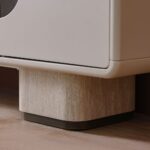 Oru Tempered Glass Top Tv Unit With 4 Doors Up To 80 Inch - Cream/Beige
