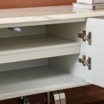 Retrova 4 Doors TV Unit upto 75 inch - White Grey /Gunmetal