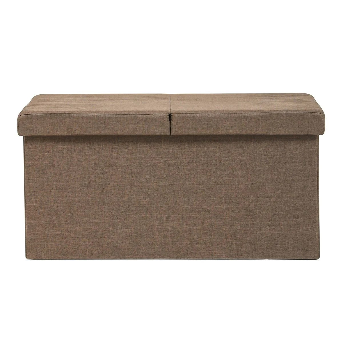 Cristy 76.5X38X37.5 Folding Storage Ottoman - Golden - Image 3