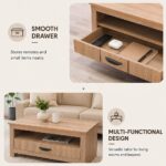 Anton 1 Drawer Coffee Table-Sonoma Oak