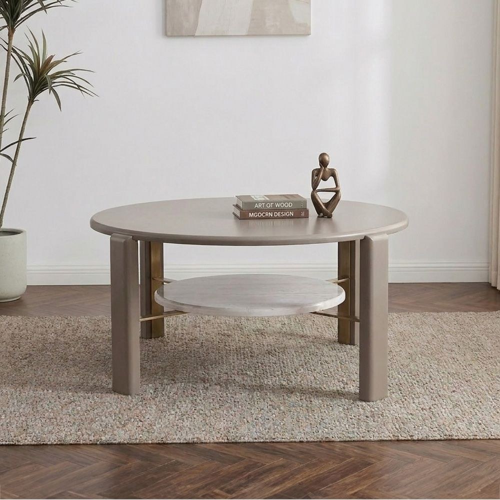 Artemis Round Coffee Table-Matte Grey-With 2-Year Warranty - Image 2