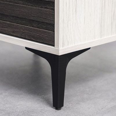 Nicosia End Table with Storage-White Oak/Black-With 2-Year Warranty - Image 3