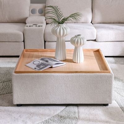 Odum Centre Table with Storage-Grey/Natural Oak-With 2-Year Warranty - Image 3