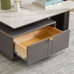 Forbes Coffee Table with Drawer - White/Grey - With 2-Year Warranty