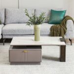 Forbes Coffee Table with Drawer - White/Grey - With 2-Year Warranty