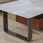 Dustin Coffee Table with Drawer - Light Grey/Gunmetal Black - With 2-Year Warranty