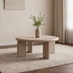 Morisson Round Coffee Table-Taupe