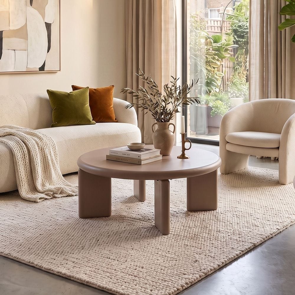 Morisson Round Coffee Table-Taupe - Image 5