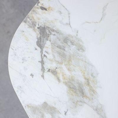 Elmont Ceramic Center Table - White/Black - With 2-Year Warranty - Image 2