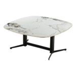 Elmont Ceramic Center Table - White/Black - With 2-Year Warranty