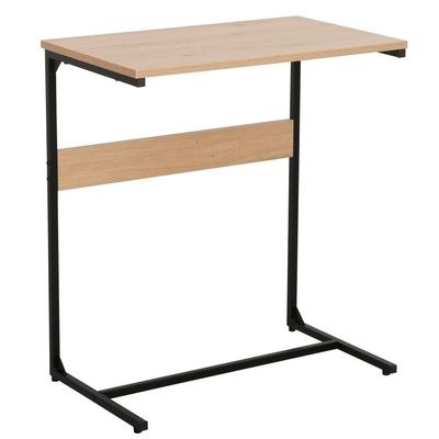 Larenda Side Table - Oak/Black - With 2-Year Warranty - Image 4