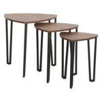 Asgard Set Of 3 Nest Of Table-Walnut/Black