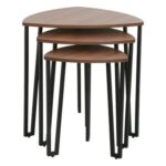 Asgard Set Of 3 Nest Of Table-Walnut/Black