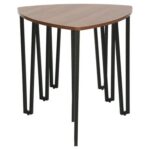 Asgard Set Of 3 Nest Of Table-Walnut/Black