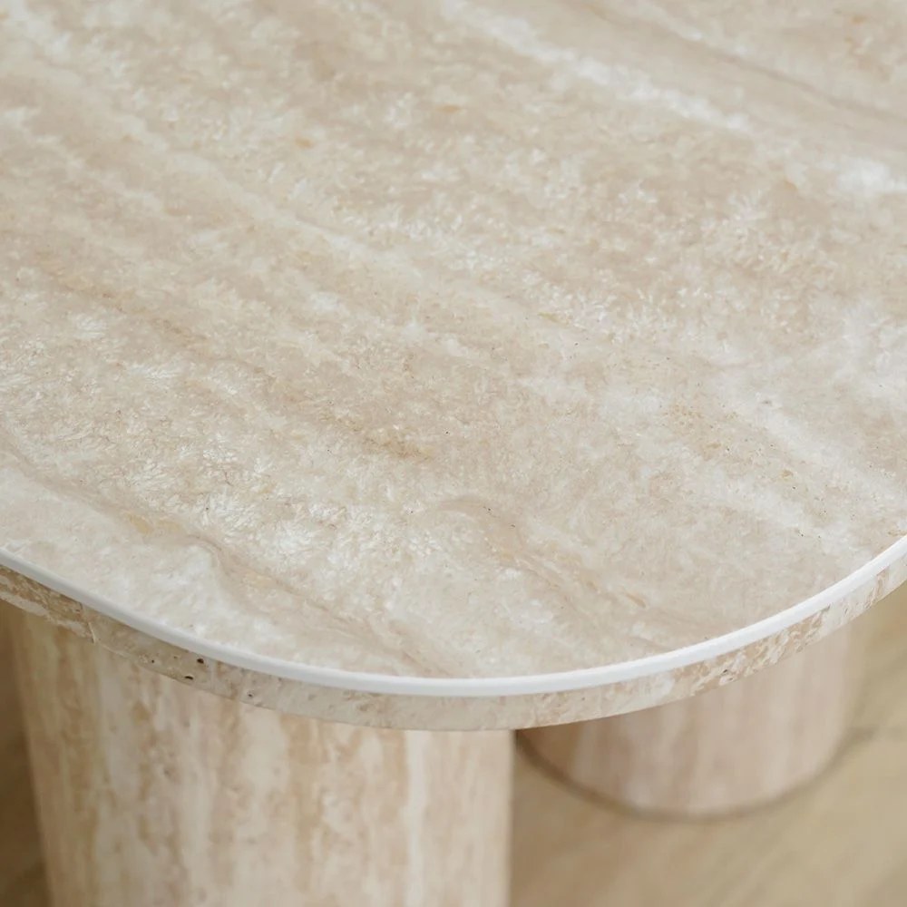 Nordic Coffee Table - Beige/White - With 2-Year Warranty - Image 2
