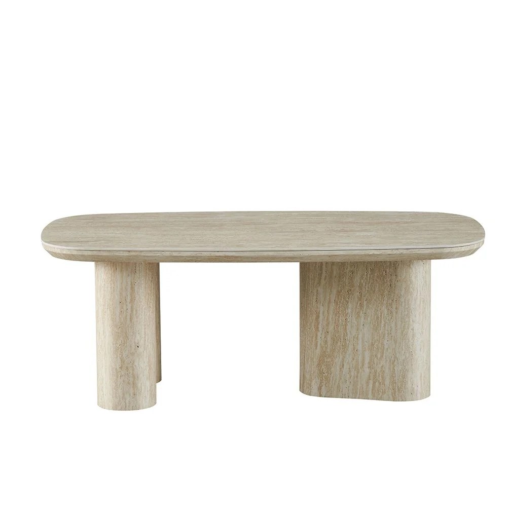 Nordic Coffee Table - Beige/White - With 2-Year Warranty - Image 5