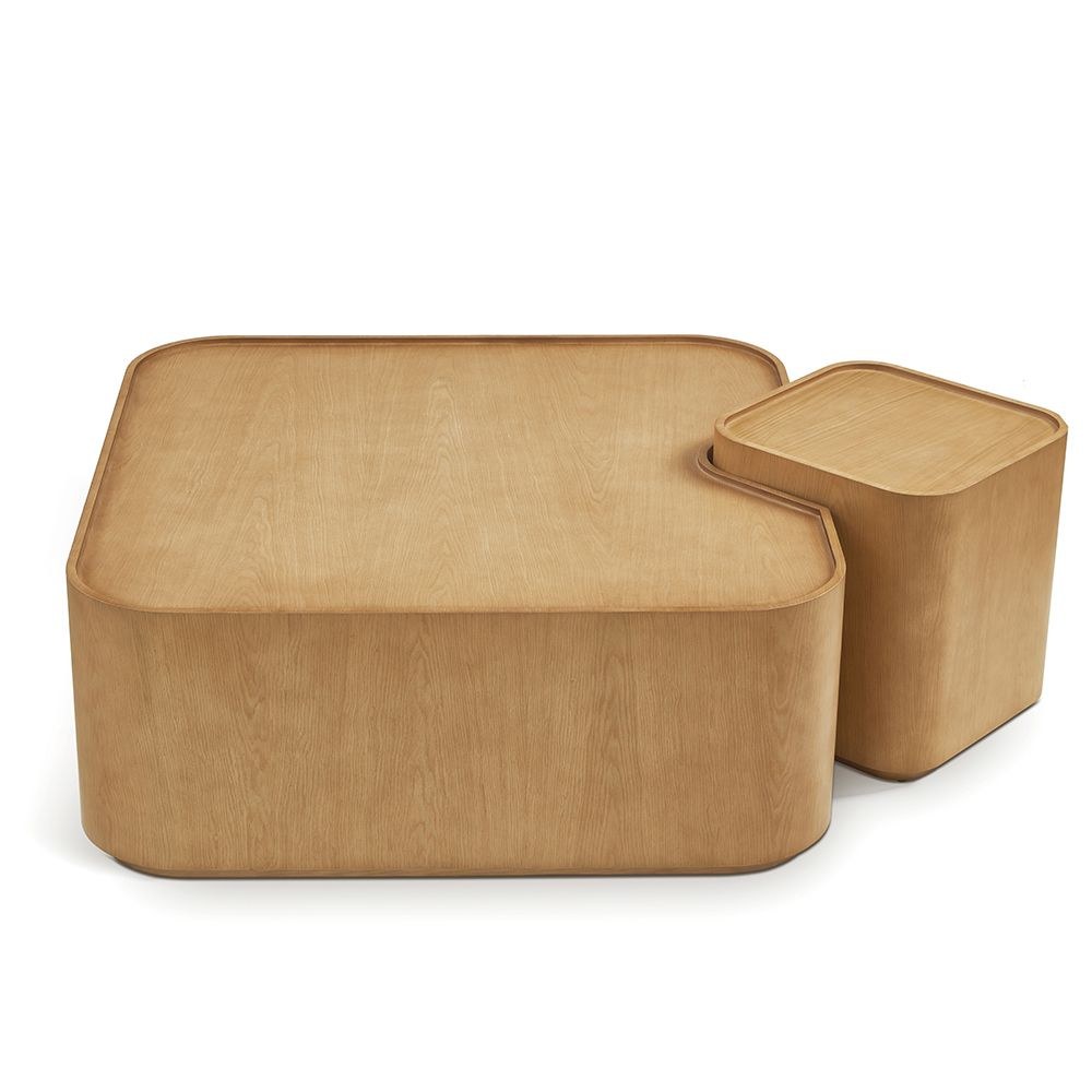 Nordomi Set of 2 Coffee and End Table Set - Natural Oak - With 2-Year Warranty - Image 2