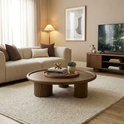 Oboro Wooden Coffee Table - Walnut - With 2-Year Warranty - Image 4