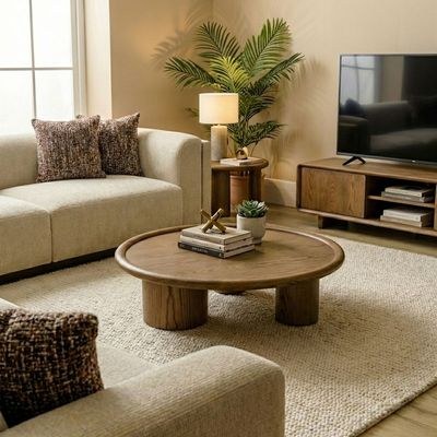 Oboro Wooden Coffee Table - Walnut - With 2-Year Warranty - Image 5