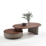 Berzan Coffee Table With Drawer- Light Grey/Brown