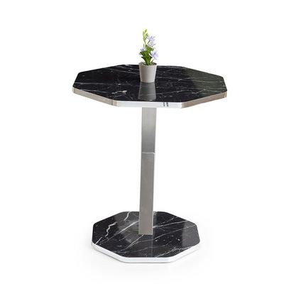 Octagon Side Table - Black/Silver - Image 5