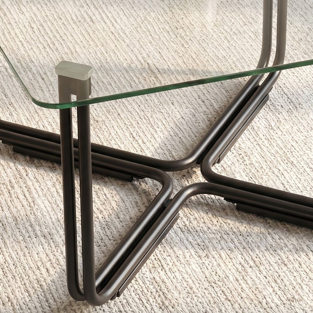Wilhem Glass End Table - Clear/Black - Image 2