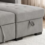Ramiro Reversible Corner Fabric Sofa Bed-Warm Grey-With 2-Year Warranty